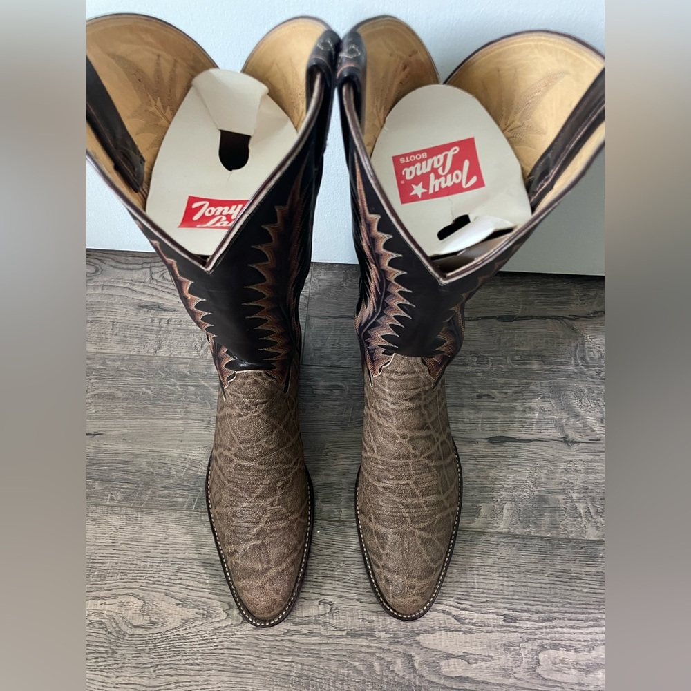 Tony Lama Exotic Safari 🐘 Cowboy Boots 10 D